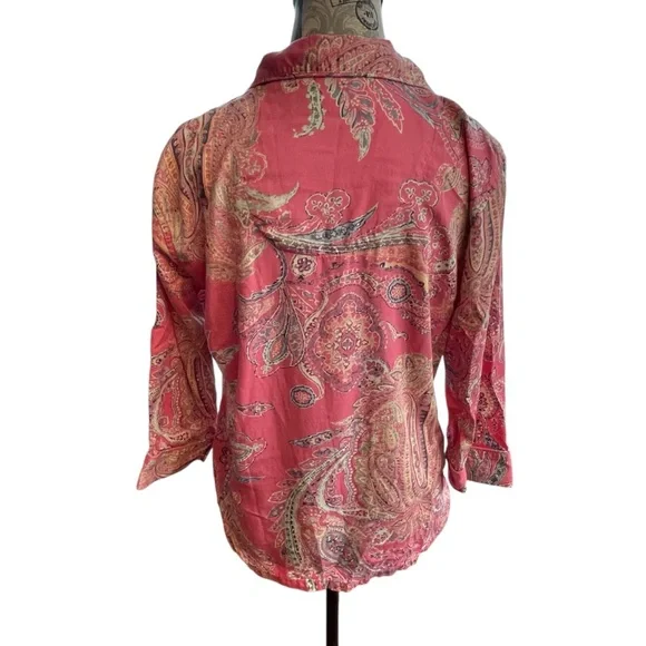 Ralph Lauren Pink Paisley Button Down Shirt - Picture 3 of 7